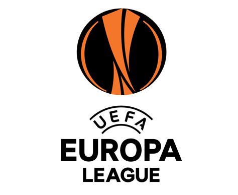 Europa League Logo Symbol Black And Orange Design football Vector European Countries Football ...