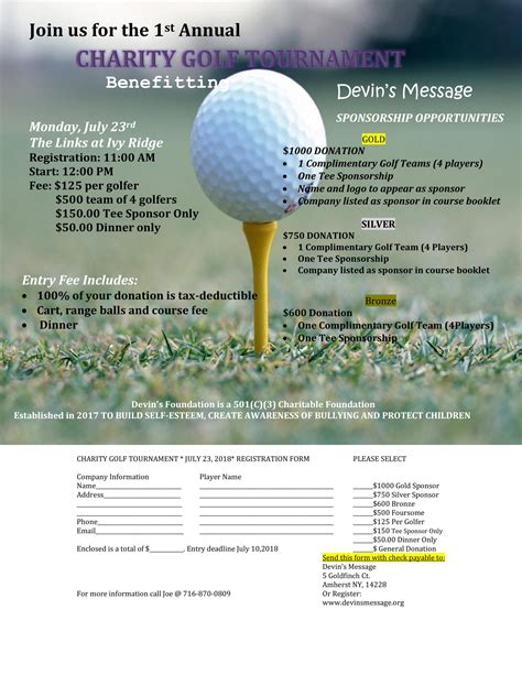 CHARITY GOLF TOURNAMENT-1 – Devin's Message Foundation