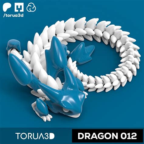 Articulated Dragon 012 Print In Place No Supports Stl 3d Model By Torua3d On Thangs