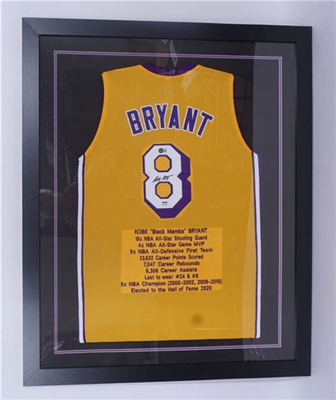 Lot Detail Kobe Bryant Autographed Framed Los Angeles Lakers Custom