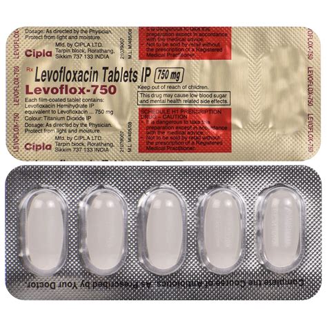 Levoflox 750 Strip Of 5 Tablets Amazon In Health Personal Care