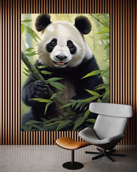 Panda Wall Art Premium Canvas for Living Room Art Gift Special Large ...