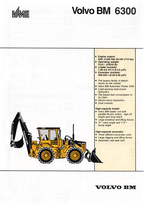 VOLVO BM 6300 Wheel Loader Service And Repair Manual