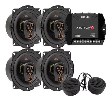 Kit 4 Falantes Jbl 5 Polegadas Módulo 400w Mini Tweeter