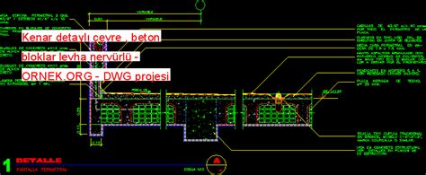 Proje Sitesi Kenar Detayl Evre Beton Bloklar Levha Nerv Rl