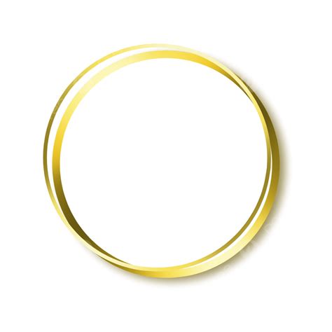 Luxury Gold Round Frame Golden Wedding Invitation Element Simple Gold