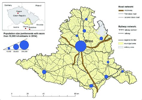 Geographical location of the South Moravian Region. Source: ČSÚ (2014 ...