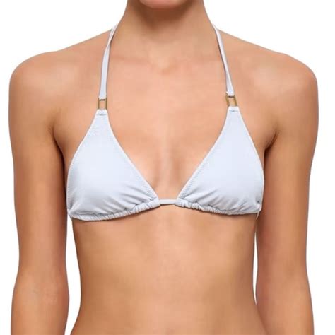 Melissa Odabash Swim Newstring Bikini Top Wgold Detail By Melissa