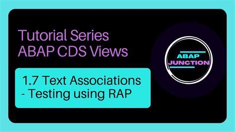 1 8 Create Text Associations In CDS Views Test Using RAP Based Fiori