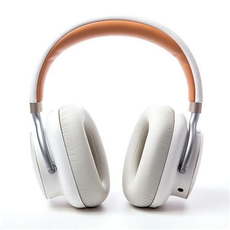 Premium Ai Image A Pair Of White Headphones