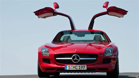 2010 Mercedes-Benz SLS AMG Gullwing - Doors Open - Front Angle | Caricos