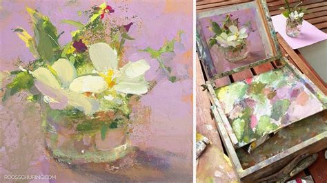 Painting Flowers Floral Still Life By Roos Schuring