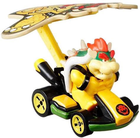 Hot Wheels Mario Kart Bowser In Standard Kart With Bowser Kite Ps Enterprise Gameshop
