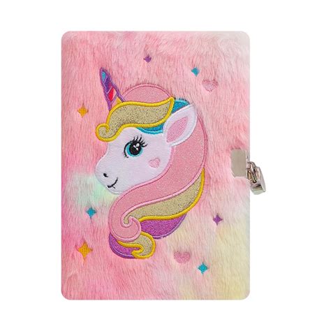 Bcf Lindo Unicornio Diario Buku Nota Con Cerradura Y Llaves Para Ni Os