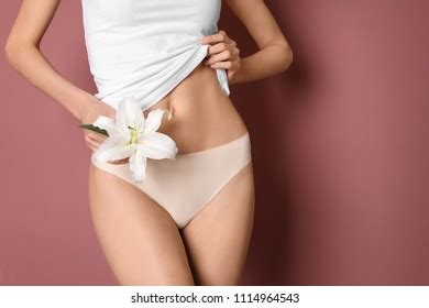 Body Woman With Flower Showing Bikini