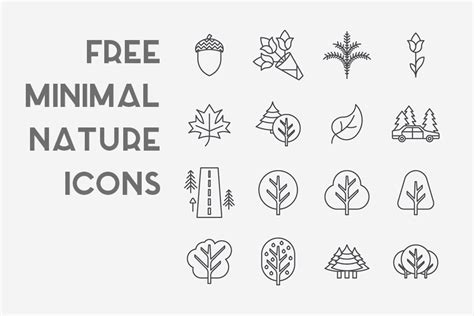 Free Minimal Nature Icons – Free Design Resources