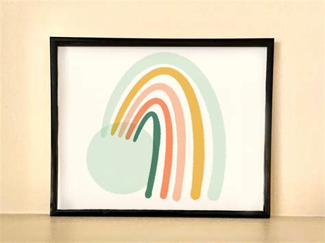 Muted Rainbow Printable Wall Art Digital Download - Etsy