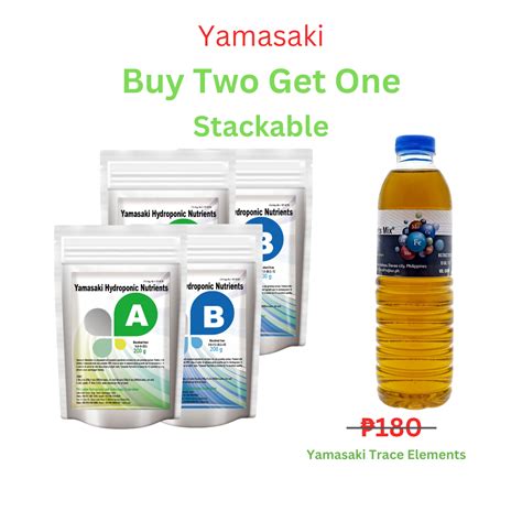 Yamasaki Hydroponic Nutrients G A B Set Nutrient Solution