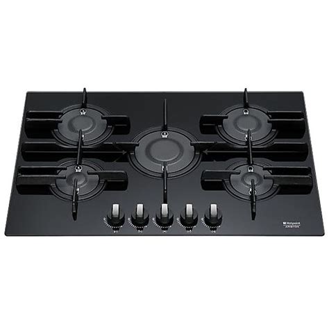 Hotpoint Ariston Pkq 755 D Gh K Ha Piano Cottura A Gas 75 Cm 5 Fuochi Vetro Colore Nero