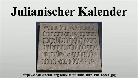 Julianischer Kalender - YouTube