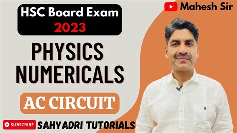 Physics Numericals Ac Circuit Hsc Board Exam Sahyadri