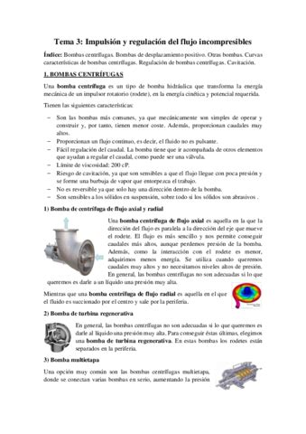 Tema Impulsion Y Regulacion Del Caudal De Fluidos Incompresibles Pdf