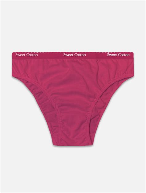Bikini Jersey con Elástico Visible Sweet Cotton Fucsia My Underwear