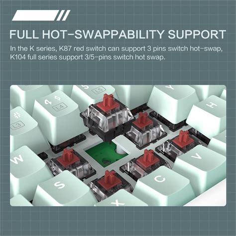 Mechanical Thunderobot Gaming Keyboard Red Brown Switch Hot Swappable PBT Keycaps Wired Full