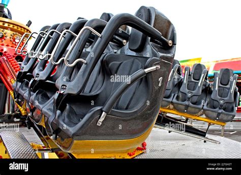 The Seats From A Fast Spinning Fun Fair Ride Stock Photo Alamy