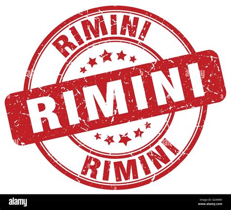 Rimini Red Grunge Round Vintage Rubber Stamp Stock Vector Image Art