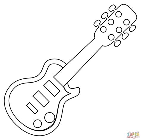 Electric Guitar Coloring Page Free Printable Coloring Pages Porn Sex