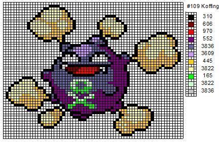 Koffing By Cdbvulpix On Deviantart Pokemon Cross Stitch Patterns