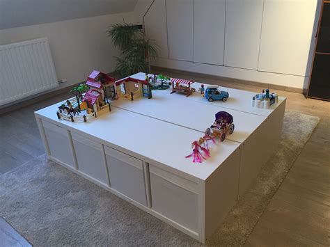 Play Mobil Lego Speeltafel Met Ikea Kallas Kasten Met Veel