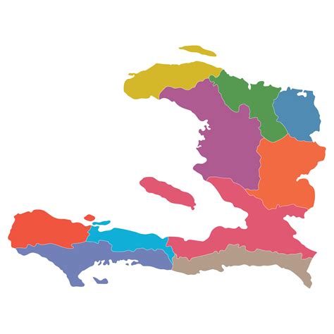 Haiti Map Map Of Haiti In Administrative Provinces In Multicolor