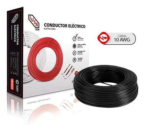 Caja Mts Cable Iusa Negro Thw Cal Awg Cobre Meses Sin