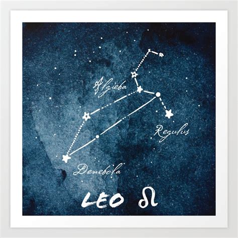 Leo Zodiac Constellation 2 Art Print by Alina Buffiere | Society6