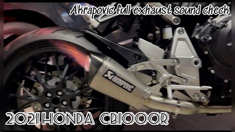 2021 Honda CB1000r AKRAPOVIC Full Exhaust Sound Check YouTube