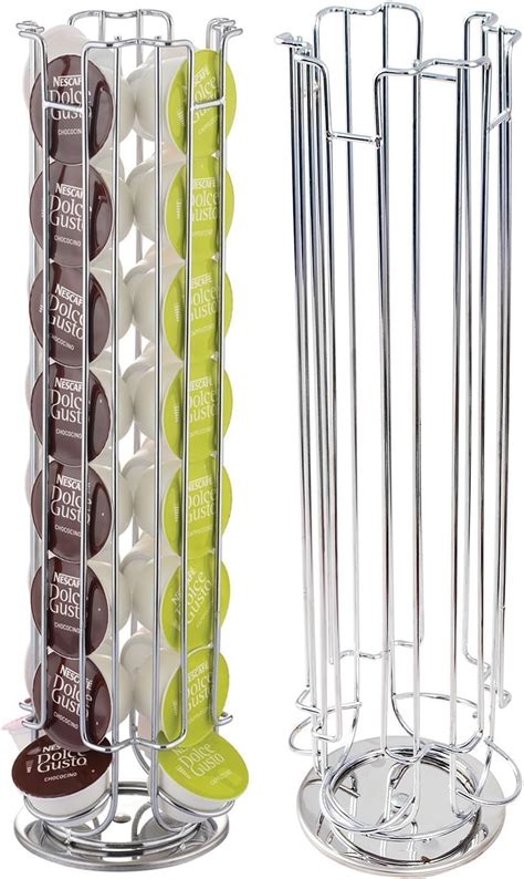 Taylor And Brown® Revolving Rotating 32 Capsule Coffee Pod Holder Tower Stand Rack For Dolce Gusto