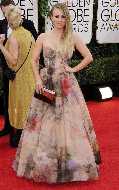 Kaley Cuoco Golden Globe 2014 Awards Celebrity Dresses Red Carpet