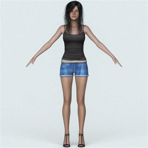 Young Sexy Girl 3d Character By 3darcmall 3docean