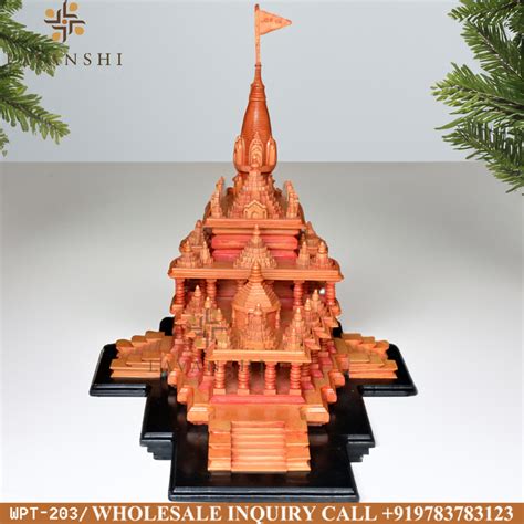 Wooden Painting Ayodhya Ram Mandir – Lavanshi Handicrafts – Wholesaler ...