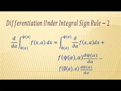 M Ii Mcqs Differentiation Under Integral Sign Rule Youtube