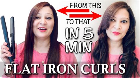 Quick And Easy Flat Iron Curls 5 Min Curls Youtube