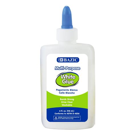 Bazic White Glue 4 Oz 118 Ml All Purpose Adhesive Bond Photo Diy Craft Slime Making Homes 1