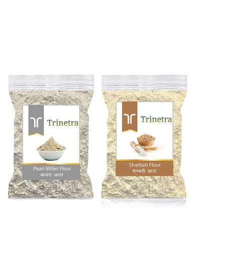 Buy Trinetra Bajrapearl Millet Atta 500gm And Sharbati Attaflour 1kg