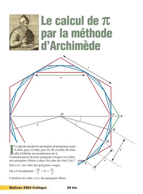 Pdf Le Calcul De Pi Par La M Thode D Archim De Pdf Filemalices