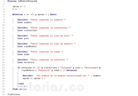 Sentencia Si Sino Pseint La Modelo Elegida Tutorias Co