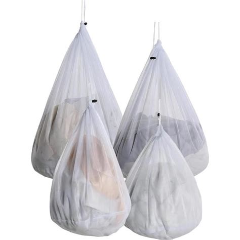 Lot De Sacs Linge En Maille Fine Avec Cordon De Serrage Pour