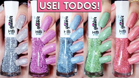 Esmaltes GLITTERS REFLETIVOS da HITS Coleção Diamante YouTube