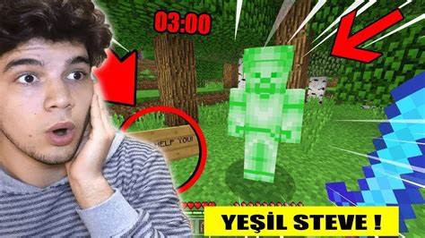 Gece Te Sakin M Necraft Green Steve Seed Oynamayin Ohaa Youtube